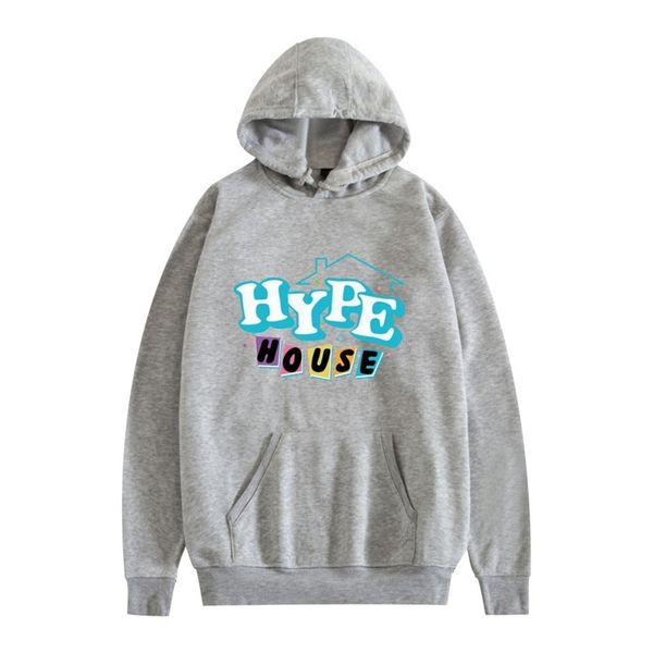

new charli d'amelio the hype house print casual hoodie, Black