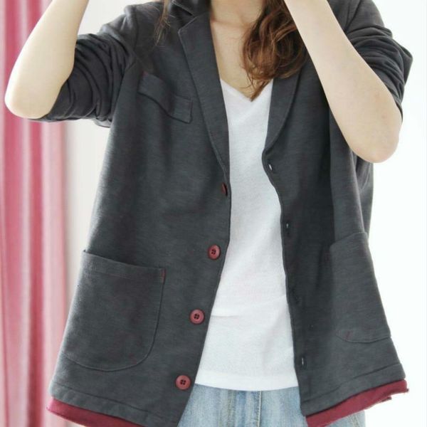 

women's jackets spring autumn women cotton blazer long sleeve ladies single breasted suit jacket female feminine femme knited hb0n, Black;brown