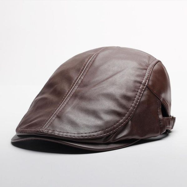 

visors cap hat men's and women's pu beret outdoor visor solid, Blue;gray
