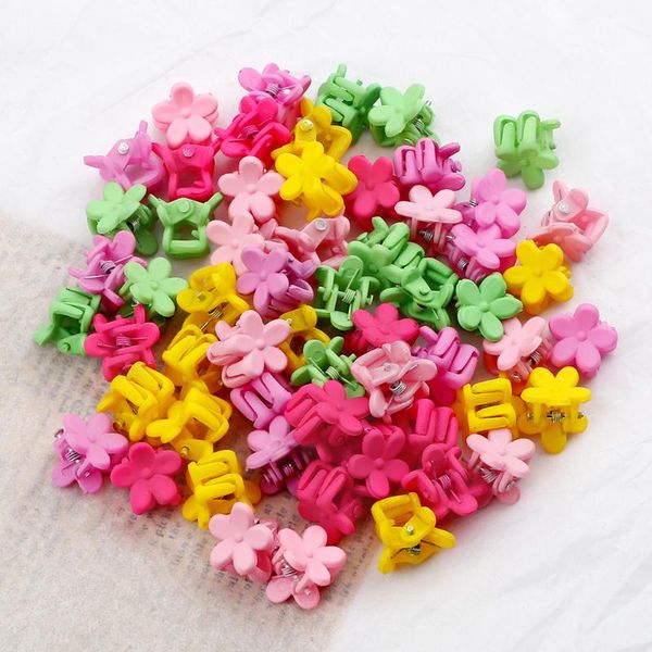 

hair accessories 10//30 pcs/lot small crabs for children matte cute candy color flower clip girls mini hairpin style, Slivery;white