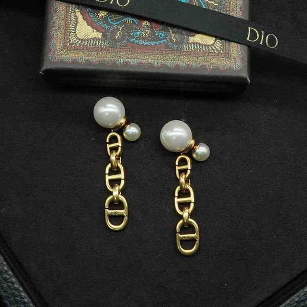 

earrings fashion luxury designer jewelry dijia / letters dejia pig back wearing cd nose brass, Red;brown