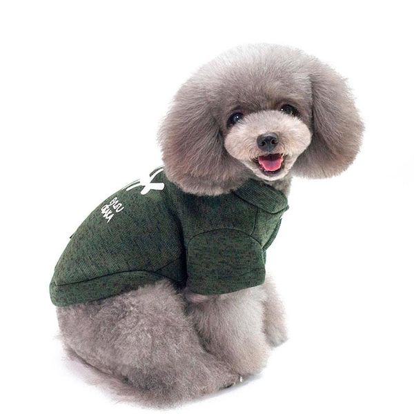 

dog apparel small medium clothes fish bone pattern sweatshirt cute puppy ti99