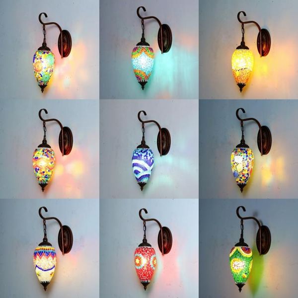 

mosaic wall lamp color glass bohemian exotic style bar turkish creative characteristic lighting