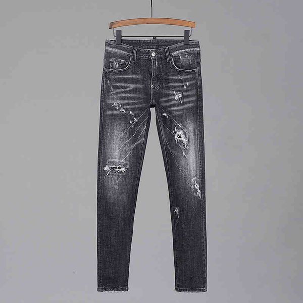 

men's jeans dsqsabcd 2 european dsq jeans pants brand black men slim denim trousers button hole pencil pants for men zuce, Blue