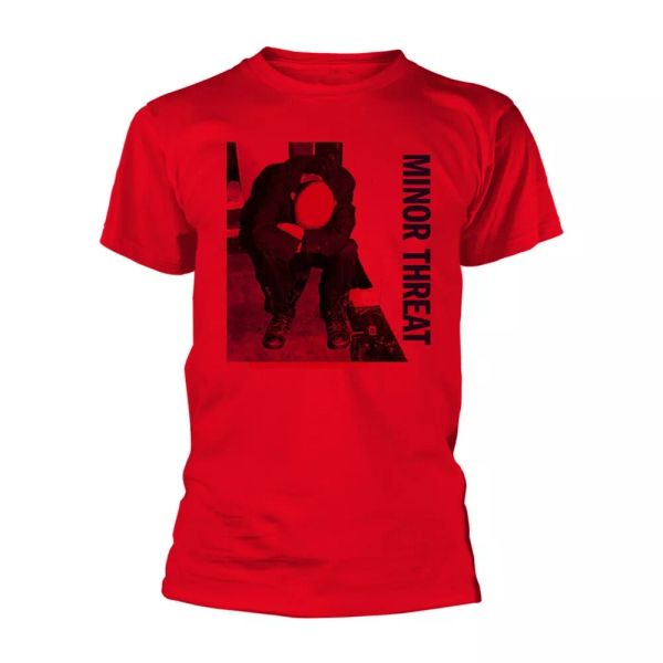 

minor threat minor threat lp official t-shirt men unisex, White;black