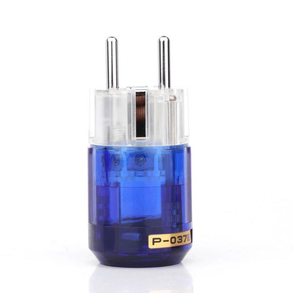 

smart power plugs 2 pieces rhodium plated brass p-037te schuko mains plug for audio connector hi-end eu ac cable adapter