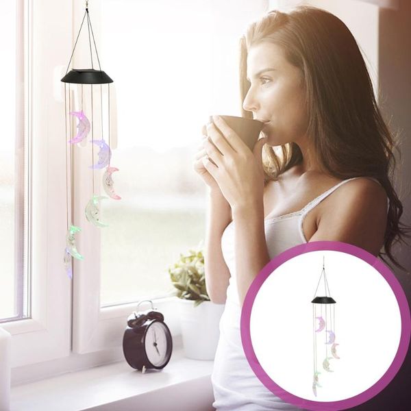 

decorative objects & figurines gardening landscape solar light wind chime hanging pendant