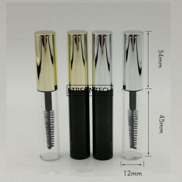 

storage bottles & jars 100pcs 4ml portable empty bottle black eyelash tube mascara cream vial/container fashionable with lid refillable f387