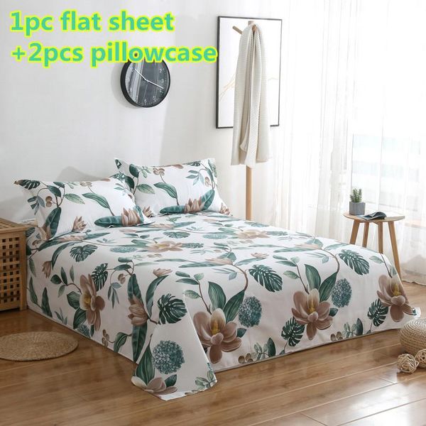 

bedding sets fashion bed sheet 100%cotton white flat set gift  king twin full 3pcs pillowcase