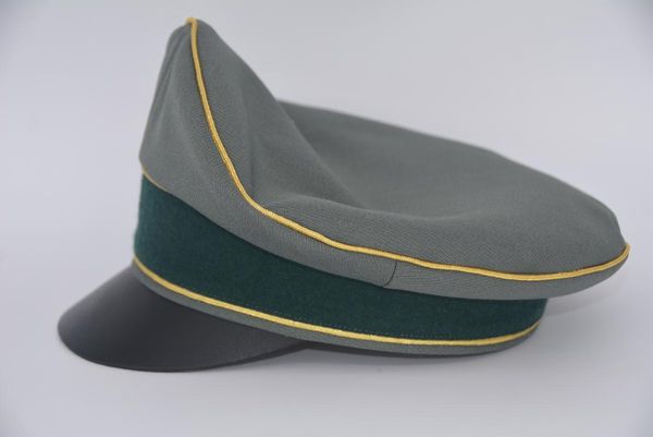 

e.m.d .heer gabardine crusher visor cap wide brim hats, Blue;gray