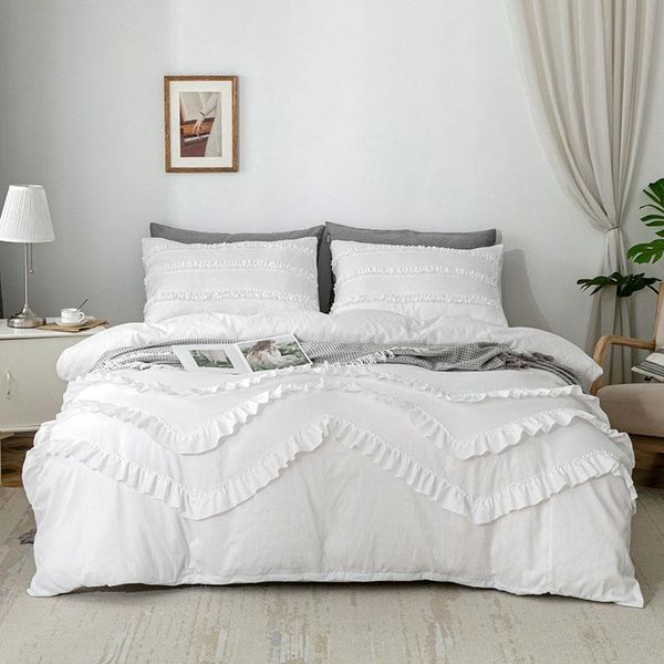 

bedding sets 3pcs set white lace covers for home and el