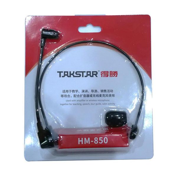 

takstar hm-850 headworn microphone vocal pick-up for teaching,performance,used with voice or wireless transmitter microphones