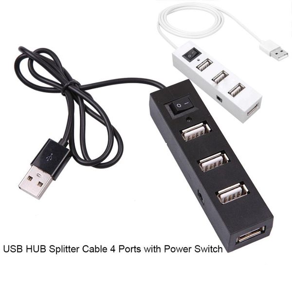 

hubs usb hub splitter cable 4 ports with power switch multiple connector for phone pc mini