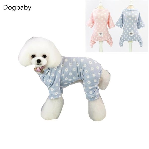 

cute pet dog clothes floral puppy cats home four-legs jumpsuit chihuahua yorkie overalls costume apparel