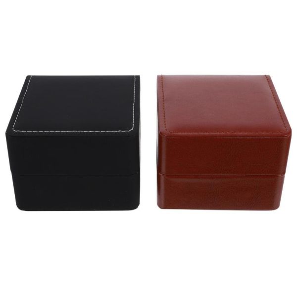 

pcs multi-function watch storage boxes pu leather organizers & cases, Black;blue