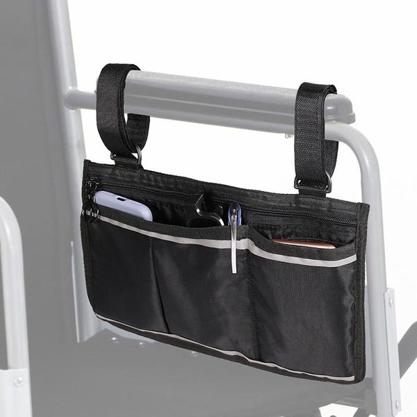 

storage bags wheelchair side bag walker mesh multi-pocket accessories