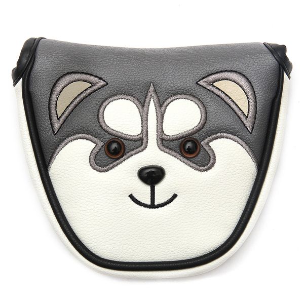 

husky design pu leather golf club headcover mallet putter head covers