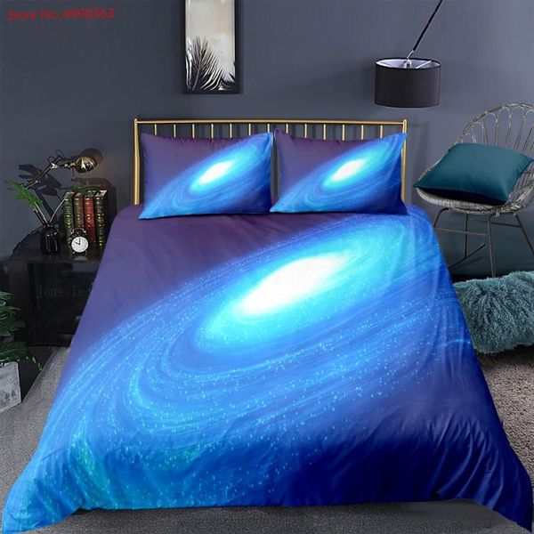 

bedding sets shining galaxy set outer space quilt cover pillowcase 2/3 piece microfiber bed comforter universe kids duvet