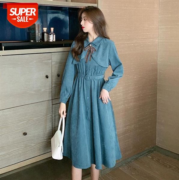 

years fashion women's dress corduroy long sleeve french style waist thinning sensual skirt women #b773, Black;gray