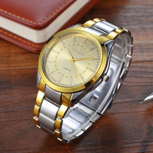 

wristwatches men watches luxury stainless steel mesh calendar watch business luminous quartz relogio masculino, Slivery;brown
