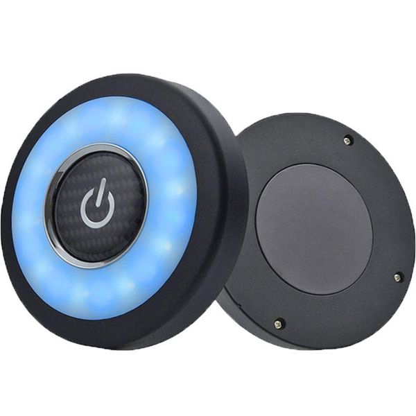 

interior&external lights universal rechargeable wireless car interior reading lamp white yellow blue usb led portable round night light