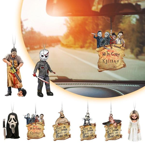 

decorative objects & figurines halloween horror gnome pendant, zombies dwarf car rear view mirror pendant gift miniature handmade holiday fi