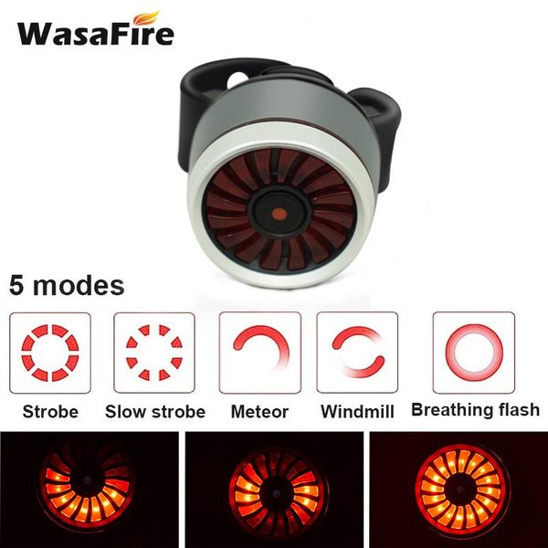 

mini led bicycle rear light smart brake mode bike lights usb rechargeable cycling safety warning helmet backpack lamp