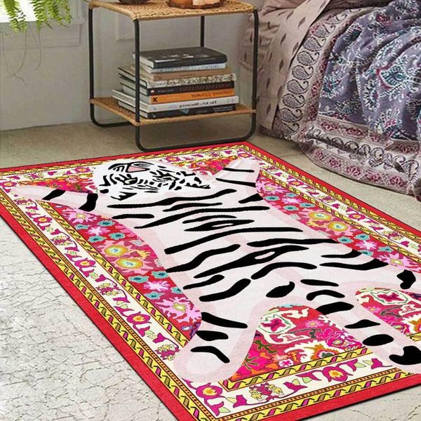 Teppiche Cartoon Kind Tiger Haut 3D Druck Für Wohnzimmer Schlafzimmer Große Bereich Teppiche Matte Angepasst Spielen Kriechen Boden Kinder