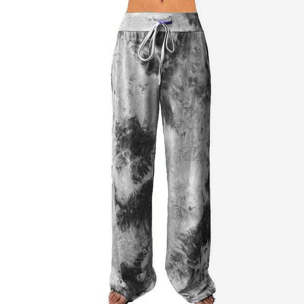 

women's pants & capris wide leg loose printed pocket sports trousers drawstring jogger summer drop women clothing, Black;white