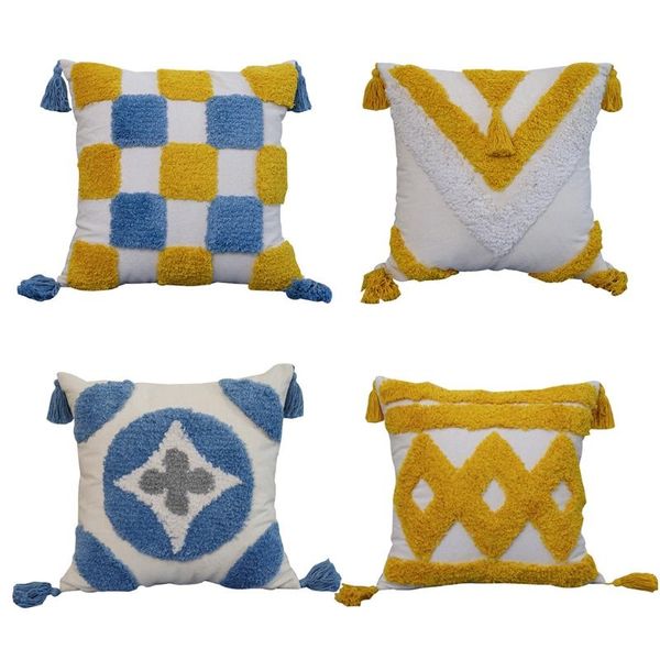 

pillow case morocco decorative cover tufted cushion farmhouse pillowcase