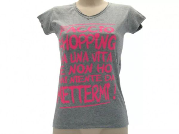 

t shirt only words woman i shop from a life and i never... grey, White;black
