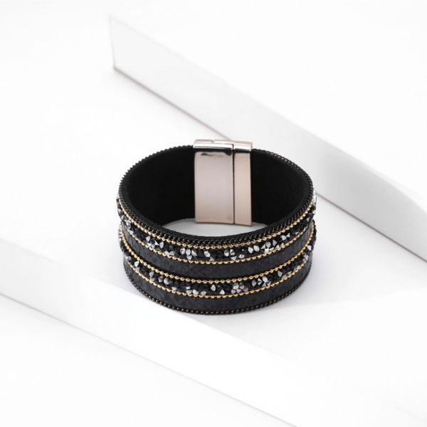 

popular bangles, girls' jewelry, bohemian hand woven fashion bracelet, Black