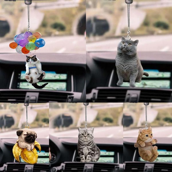 

interior decorations creative animal car hanging pendant ornament cat dog figure decor