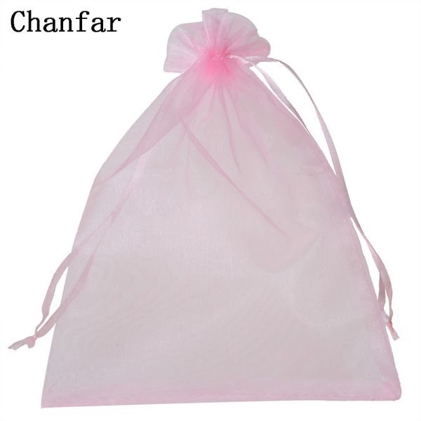 

50pcs 15x20cm organza pouches bags selection mix colors drawable jewelry wedding bags pouches christmas gift, Pink;blue
