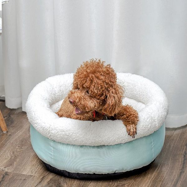 

kennels & pens round beds for small dogs accessoires plush accessories so pets acessorios mat washable dog bed pup underpad bedd