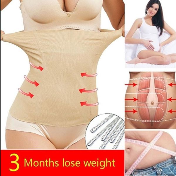 

women's shapers us postpartum belly recovery band after baby tummy tuck belt slim body shaper control corset underw, Black;white