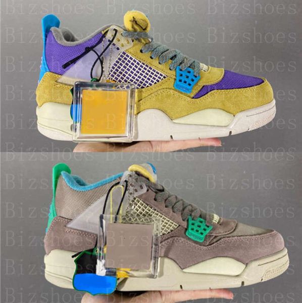 

union x 4 basketball shoes desert moss turquoise dark iris taupe haze blue fury khaki roma green 30th anniversary mens shoe, Black