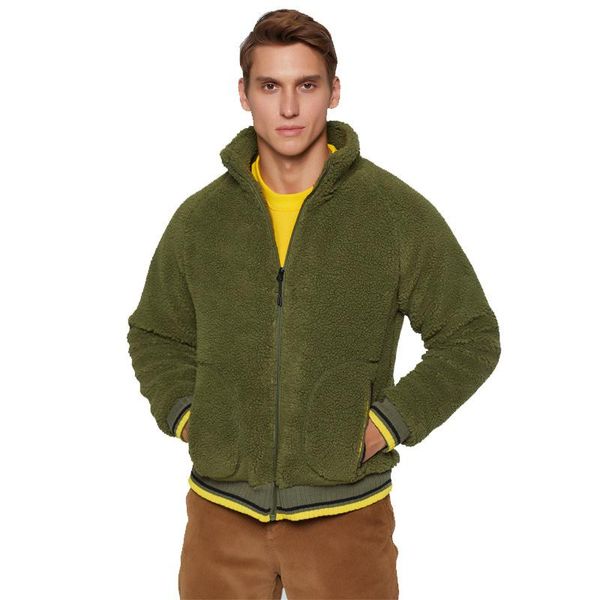 

men's hoodies & sweatshirts mrmt 2021 brand autumn and winter jackets loose cardigan lamb overcoat for male cashmere sweater warm jacke, Black