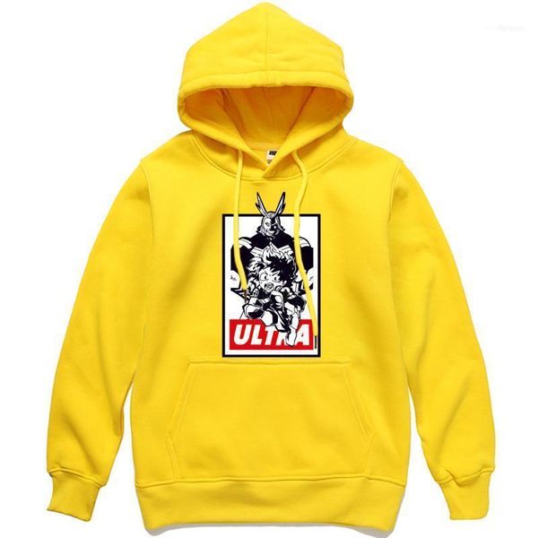 

men's hoodies & sweatshirts 2021 arrival men my hero academia all might midoriya izuku pullover male hip hop streetwear hoody hipster t, Black