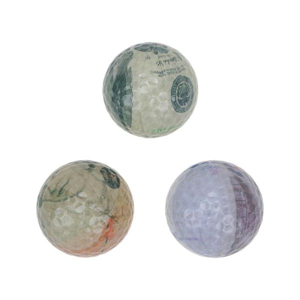 

golf balls 3pcs currency pattern simulation rubber training sports practice