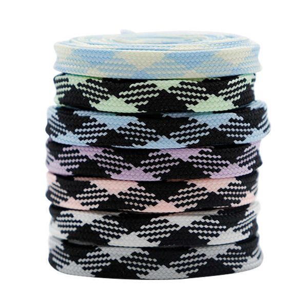 

10 colors 60-180cm luminous gingham lacet flat mix color shoe laces glow in the dark night fluorescent shoelace wild exploration, White;pink