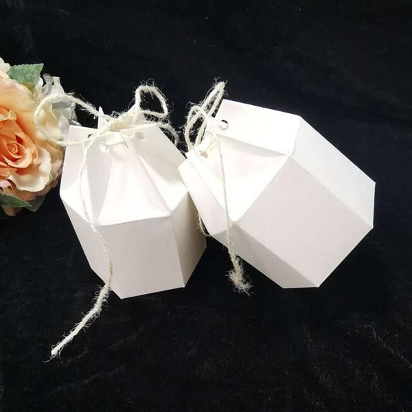 

50pccreative kraft paper package cardboard box recycled papers scrapbooking packs lantern hexagon craft gift cand wrap