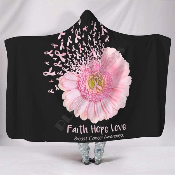 

blankets hooded blanket 3d printed faith hope love cozy soft throw women men wearable hood drop 02