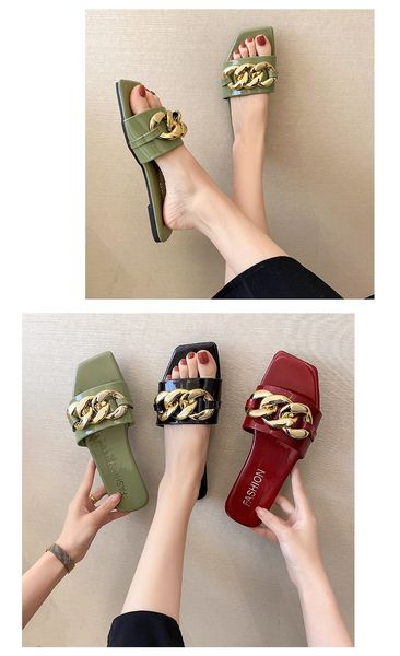 

women flat slippers 2021 summer slides casual shoes slip on sandals women fashoin square toe low heel slippers colours vcrtg43vb, Black