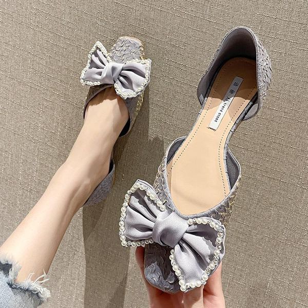 

sandals shallow mouth low woman leather low-heeled pu fabric rubber basic silk hoof heels mout, Black