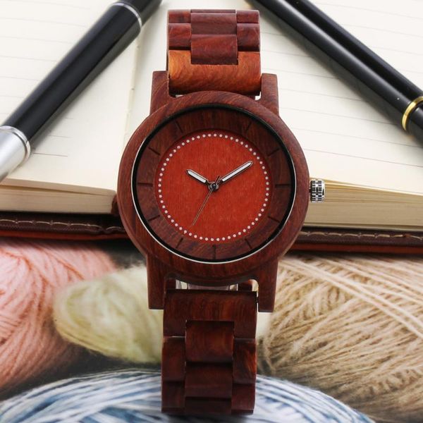 

wristwatches yisuya full wooden watch red sandal & maple quartz watches with luminous hands natural bracelet man wristwatch relogio masculin, Slivery;brown