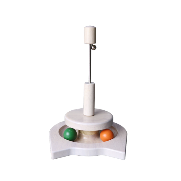 

turntable wooden pet cat toys interactive for kittens game smart track with balls funny crazy circle supplies