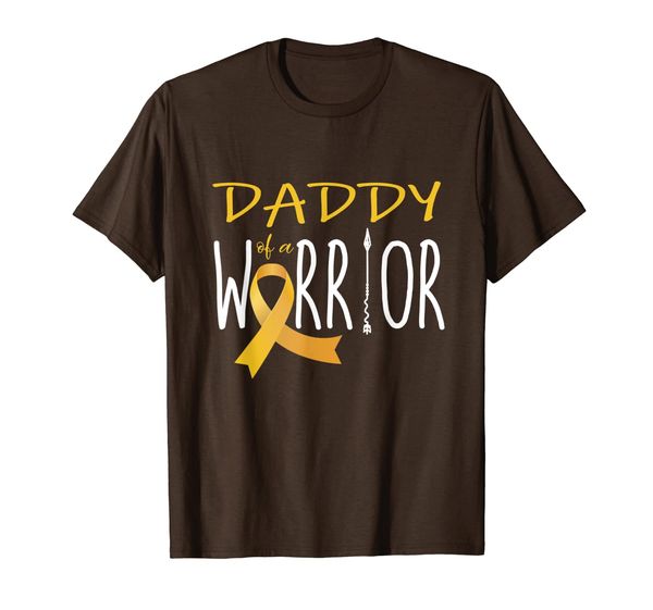 

childhood cancer awareness daddy of a warrior t-shirt, White;black