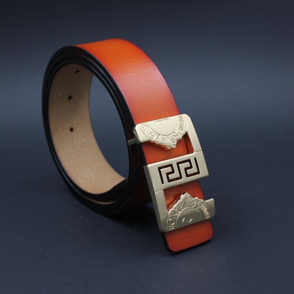 

belt men's and women's belt korean leisure antique leather 04, Black;brown