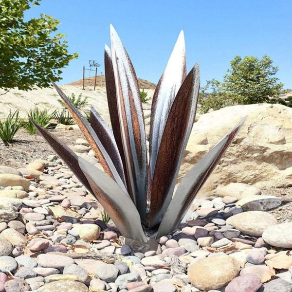 

agave wrought iron plant crafts garden creative decoration ornaments outdoor yard decor artificial lawn supplies decorative flowers & wreath